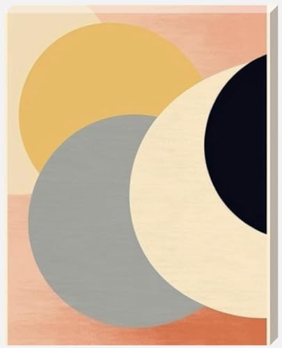 DDW Boho Abstract Circles Wall Art Canvas, perfect for bedrooms/Bathrooms/Kitchens and to add a touch to your space in any room! 16" x 22" in size. - Love By Canvas