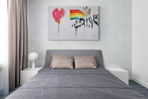 Inspired By Banksy "Pride In The Palace" Graffiti Art Wall Canvas 26" x 20" - Love By Canvas