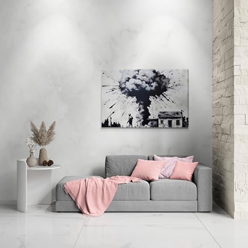 Inspired By Banksy "Pity The Average Man" Graffiti Art Wall Canvas 26" x 20" - Love By Canvas