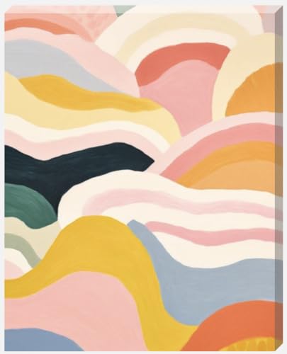 DDW Boho Coloured Horizon Wall Art Canvas, perfect for bedrooms/Bathrooms/Kitchens and to add a touch to your space in any room! 16" x 22" in size. - Love By Canvas