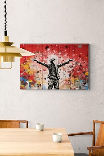 Inspired By Banksy "One Man Army" Graffiti Art Wall Canvas 26" x 20" - Love By Canvas
