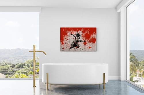 Inspired By Banksy Boy Paint Dash Graffiti Art Wall Canvas 26" x 20" - Love By Canvas