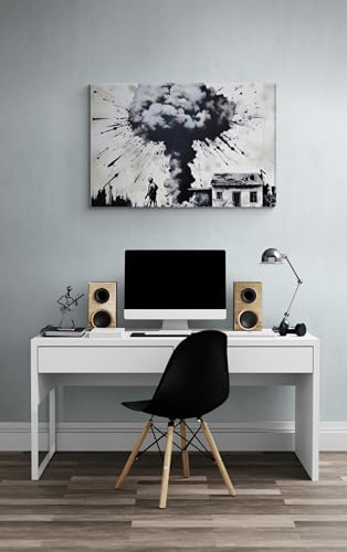 Inspired By Banksy "Pity The Average Man" Graffiti Art Wall Canvas 26" x 20" - Love By Canvas
