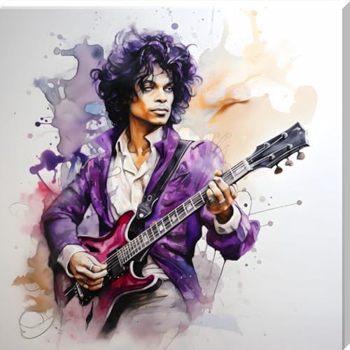 Prince Framed Canvas Wall Art Pop Rock 16" x 16" - Love By Canvas