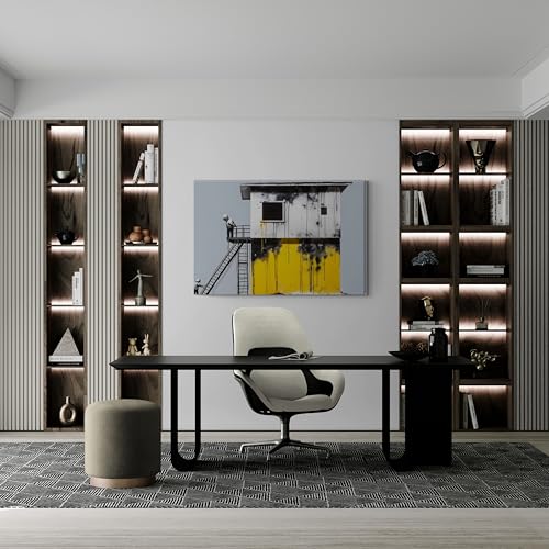Inspired By Banksy Ladder To Poverty Graffiti Art Wall Canvas 26" x 20" - Love By Canvas
