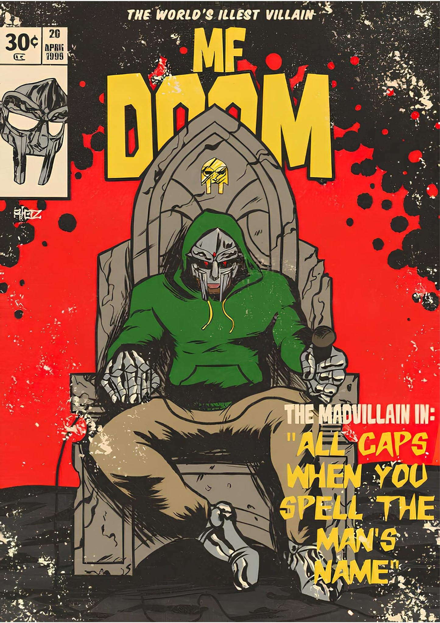 IAO MF DOOM Posters Music Album Cover Poster Set for 3,Music Poster Aesthetic Living Room Painting Decor for Home Office A3 Size (29x22cm) Unframe-style - Love By Canvas