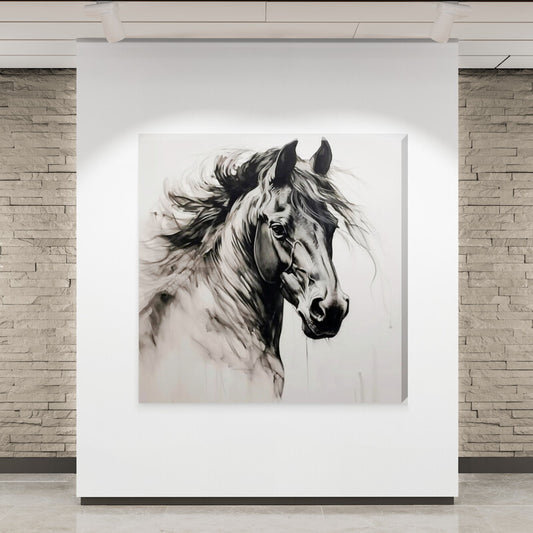 Horse Sketch Wall Art Canvas - Love By Canvas