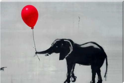 Inspired By Banksy Balloons Are For Dumbo's Graffiti Art Wall Canvas 26" x 20" - Love By Canvas