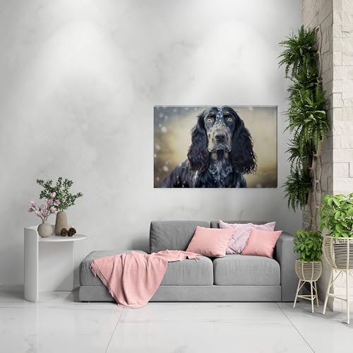 Scottish Setter Hunting Dog Brown And Tan Art Wall Canvas 26" x 20" - Love By Canvas