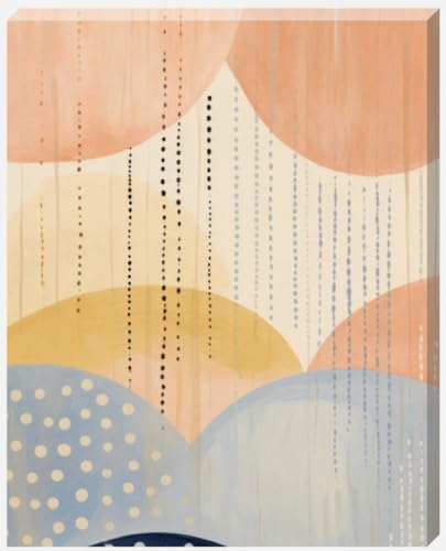 DDW Boho Rainfall In Colour Wall Art Canvas, perfect for bedrooms/Bathrooms/Kitchens and to add a touch to your space in any room! 16" x 22" in size. - Love By Canvas