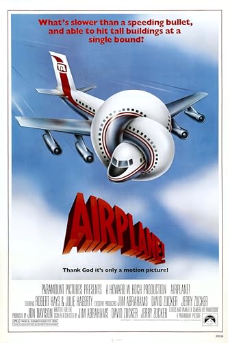 Airplane Movie Poster/Wall Poster - Perfect For Movie Rooms, Bedrooms - Love By Canvas