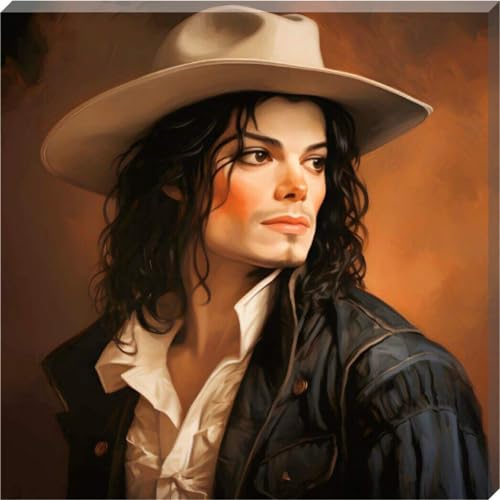 Michael Jackson Framed Canvas Wall Art Pop Rock 16" x 16" - Love By Canvas
