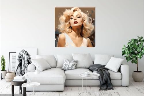 Marilyn Monroe Framed Canvas Wall Art 16" x 16" - Love By Canvas