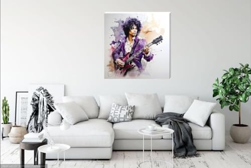 Prince Framed Canvas Wall Art Pop Rock 16" x 16" - Love By Canvas