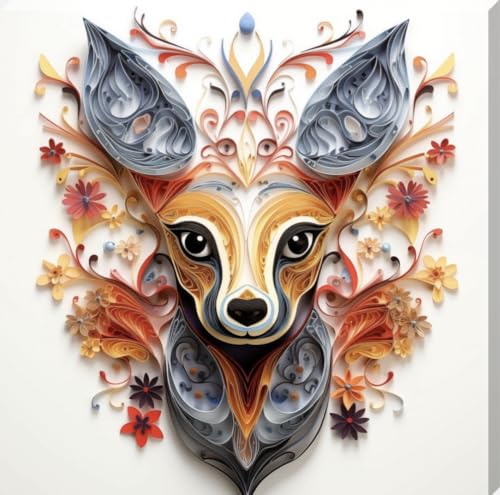 Quilling Effect Goat Alternative Canvas Wall Art 16" x 16" - Love By Canvas