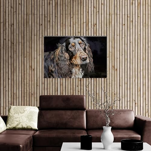 Scottish Setter Hunting Dog Posing Art Wall Canvas 26" x 20" - Love By Canvas