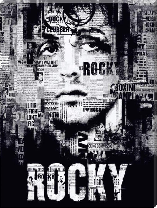 Rocky/Rocky Balboa Boxing Artwork On Stretched Canas - Ready To Hang 420mm x 594mm - Love By Canvas